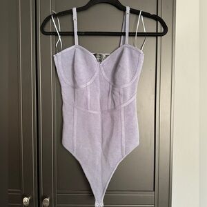 NWOT Maverick blue/grey bodysuit